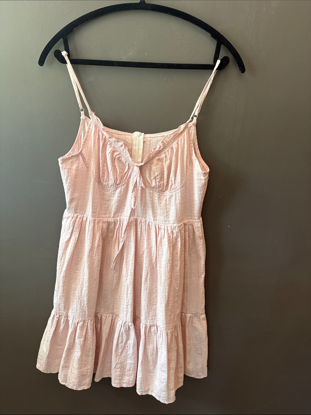 Light Pink Tiered Spaghetti Strap Sundress
